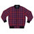 Tartan bomber jacket in Ramblers Red featuring Scottish plaid pattern