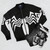 Venom Symbiote Bomber Jacket with Marvel superhero design - Flat lay