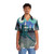 Ice Skater Wearing a Festive Hawaiian Shirt with Holiday Graphics - People Front