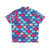Colorful Hawaiian shirt with rainbow fish scales design - Back