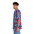 Colorful Hawaiian shirt with rainbow fish scales design - People Left