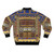 Ancient Assyrian inspired bomber jacket with Mesopotamian art design - Back