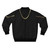Gold chain bomber jacket with a stylish and edgy design - Back