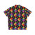 Colorful 80s Hawaiian shirt with a bold rainbow diamond pattern - Back