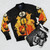 Scott Morrison Handshake Bomber Jacket with Flames Design - Flat lay