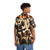 Abstract music drummer Hawaiian shirt with tropical drum design - Flat lay