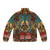 Lakshmi Goddess of Wealth Puffer Jacket with Hindu Goddess Laxmi Design