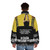 Puffer jacket featuring the poster for the Italian horror film "The House with Laughing Windows" - men back
