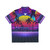 Radiant synthwave Hawaiian shirt with neon tropical aesthetics