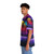Radiant synthwave Hawaiian shirt with neon tropical aesthetics - People Left