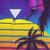 Radiant synthwave Hawaiian shirt with neon tropical aesthetics - Detail