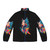 Kylie Minogue Neon Goddess Puffer Jacket, a stylish and vibrant outerwear piece for the fashion-forward woman
