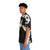 Raccoon Hawaiian Shirt with Modern Black and White Art - People Left