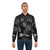 Gangster death skeleton bomber jacket with poker, smoke, guns, whiskey, and alcohol graphics - Lifestyle