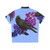Bi Crow 2023 Hawaiian Shirt with beautiful bird, floral, and bisexual pride design - Back