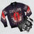 Cult Bomber Jacket featuring video game inspired sheep design - Flat lay