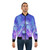 Lapis Lazuli inspired bomber jacket with purple and blue colors - Lifestyle