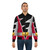 Ryusoulger Red Bomber Jacket - Superhero Inspired Outerwear with Dinosaur and Tokusatsu Motifs - Lifestyle