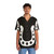 White Hawaiian Shirt with Lucky Horseshoe Print - People Front