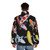 Koi Lucky Mix Puffer Jacket featuring colorful Japanese koi carp - men back