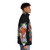 Koi fish puffer jacket with Japanese style design - men side right