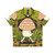 Whimsical Hawaiian shirt with mushroom and nature print design