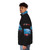 Knight Rider-inspired puffer jacket with retro 80s/90s design and David Hasselhoff imagery - men side left