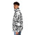 Knives Out Puffer Jacket featuring knife art design - men side left