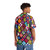 Colorful Hawaiian shirt with horse racing jockey silks design - People Back