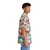 Colorful Hawaiian shirt with horse racing and jockey silhouette design - People Pight