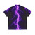 Purple thunder Hawaiian shirt with lightning bolt design - Back