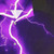 Purple thunder Hawaiian shirt with lightning bolt design - Detail