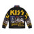 Kiss Unmasked inspired puffer jacket featuring the iconic band members - Back