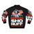 Vintage-style Shonuff bomber jacket featuring a graphic design inspired by the cult classic film "The Last Dragon" - Back