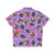Purple Hawaiian Shirt with Judge Judy Print - Back