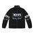 KISS band puffer jacket with the band's logo and imagery