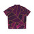 Vibrant purple and gold Hawaiian shirt with abstract geometric pattern - Back
