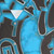 Hopi Bear Paw Hawaiian Shirt with Turquoise Accents - Detail