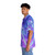 Purple and blue hawaiian shirt with lapis lazuli pattern - People Left