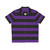 Purple and black wide horizontal striped Hawaiian shirt