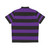 Purple and black wide horizontal striped Hawaiian shirt - Back