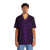 Purple and Black Damask Pattern Hawaiian Shirt - People Front