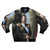 Tsar Nicholas II of Russia portrait printed on a black bomber jacket