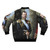 Tsar Nicholas II of Russia portrait printed on a black bomber jacket - Back