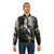 Tsar Nicholas II of Russia portrait printed on a black bomber jacket - Lifestyle