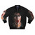 A stylish bomber jacket featuring the iconic Frank N Furter character from the Rocky Horror Picture Show.