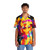 Retro Synthwave Sunset Shimmer Hawaiian Shirt with Neon Colors - People Front