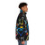 Kingdom Hearts Keyblade Puffer Jacket featuring popular characters and symbols from the game - men side right