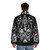 Kingdom Hearts inspired black puffer jacket with gaming and anime design - men back