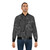 Realistic octopus design in black and white line art on a two-tone bomber jacket - Lifestyle